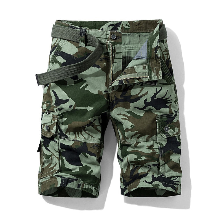 Luulla Men's Summer New Classic Vintage Camouflage Cotton Cargo Shorts Men Military Casual Fashion Loose Fit Cargo Shorts Men