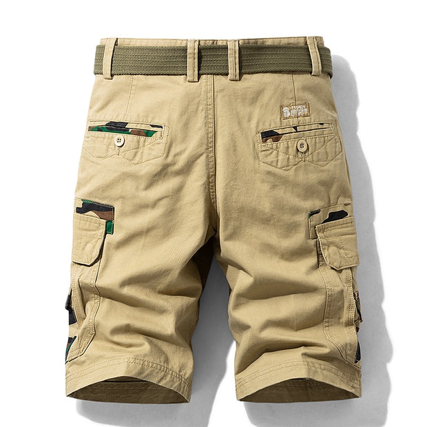 Luulla Men 2020 Summer New Casual Vintage Classic Pockets Cargo Shorts Men Outwear Fashion Twill Cotton Camouflage Shorts Men