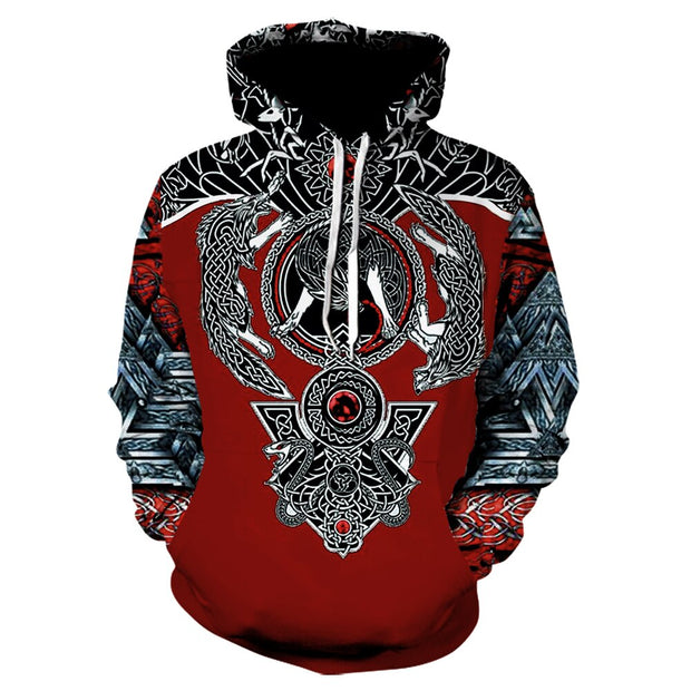 winter Men‘s hoodie of Tattoo 3D Printed Hoodies