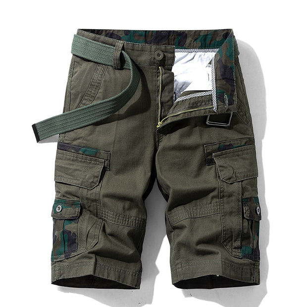 Luulla Men 2020 Summer New Casual Vintage Classic Pockets Cargo Shorts Men Outwear Fashion Twill Cotton Camouflage Shorts Men