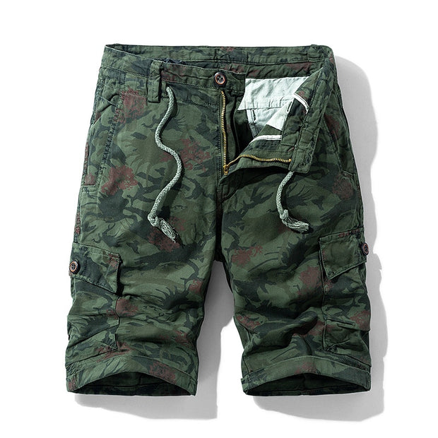 Luulla Men 2020 Summer New Casual Vintage Classic Pockets Cargo Shorts Men Outwear Fashion Twill Cotton Camouflage Shorts Men