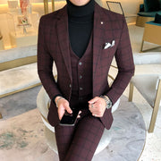 New Style Suit Men's, Slim Fit Korean-style Handsome England Youth Casual Three-piece Set, 3 Piece Suits Men