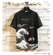 Funny Anime Print Oversized Men T Shirt Hip-Hop Cotton T-shirt O-neck Summer Japanese Male Causal Tshirts 5XL Fashion Loose Tees