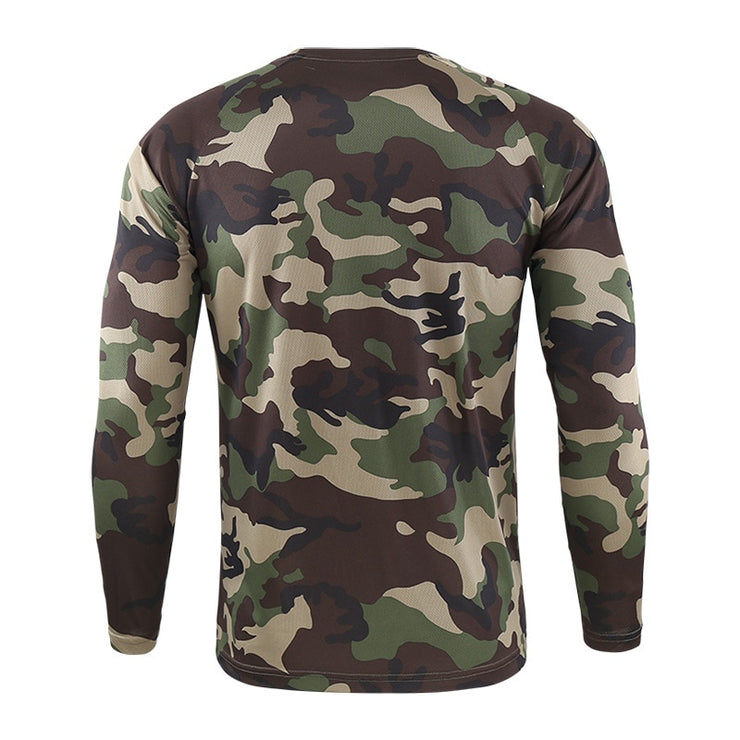Men's Breathable Quick Dry Military Army shirt New Autumn Spring Men Long Sleeve Tactical Camouflage T-shirt camisa masculina