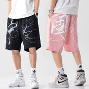 Prowow Summer Casual Men's Shorts Chinese Style Printing Beach Shorts Male 2021 New Loose Streetwear Men Pure Cotton Short Pants