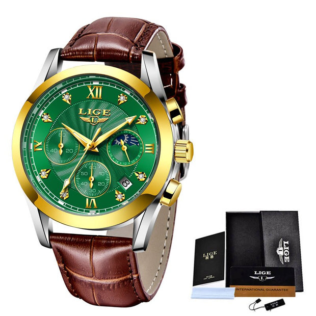 NEW Luxury Mens Watches Male Clocks Date Sport Military Clock Leather Strap