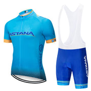 New 2019 Red Astana Cycling team jersey 9D bike shorts set Quick Dry Mens Bicycle clothes team pro BIKE Maillot Culotte