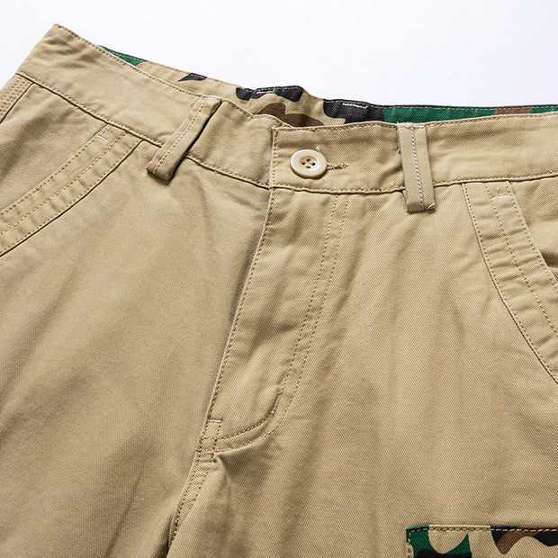 Luulla Men 2020 Summer New Casual Vintage Classic Pockets Cargo Shorts Men Outwear Fashion Twill Cotton Camouflage Shorts Men