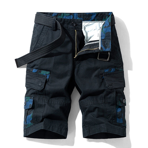 Luulla Men 2020 Summer New Casual Vintage Classic Pockets Cargo Shorts Men Outwear Fashion Twill Cotton Camouflage Shorts Men