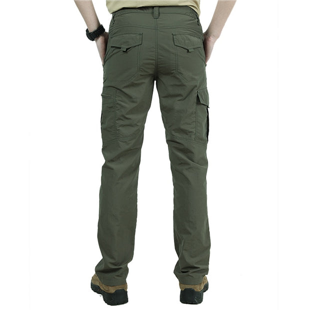 Men's Military Style Cargo Pants Men Summer Waterproof Breathable Male Trousers Joggers Army Pockets Casual Pants Plus Size 4XL