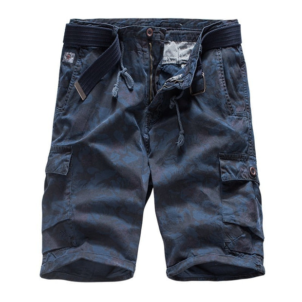 Luulla Men Summer New Cotton Shorts Pants Men Casual Loose Patchwork Camouflage Printing Beach Cargo Shorts Roupa Masculina Men