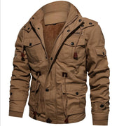 Men's Winter Jackets And Coats Fleece Warm Hooded Coats Thermal Thicker Outerwear Male Military  Jackets Warm Parkas Size6XL
