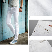 High Quality 2020 Fashion Slim Male White Jeans Men's trousers Mens Casual Pants Skinny Pencil Pants Boys Hip Hop pantalon homme