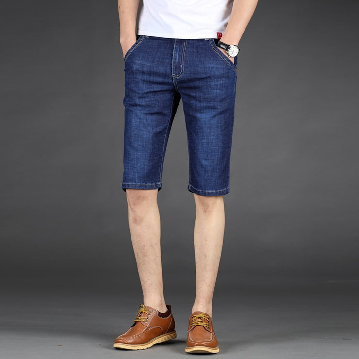 Men Clothes 2019 New Summer  Denim Cotton Shorts Stretch Casual Jeans Men's Clothing Man Short Large Size  42 44 46