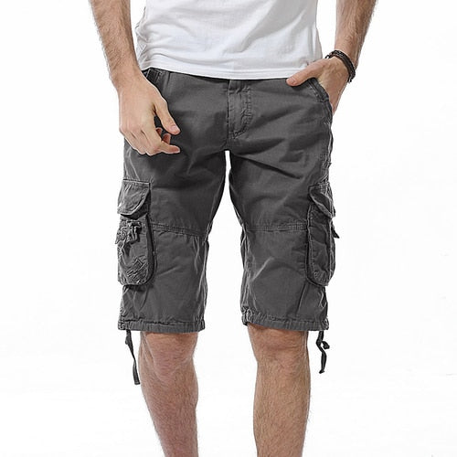 Fahison Military Cargo Shorts Mens Camouflage Tactical Shorts Men Cotton Work Casual Male Short Pants Plus Size