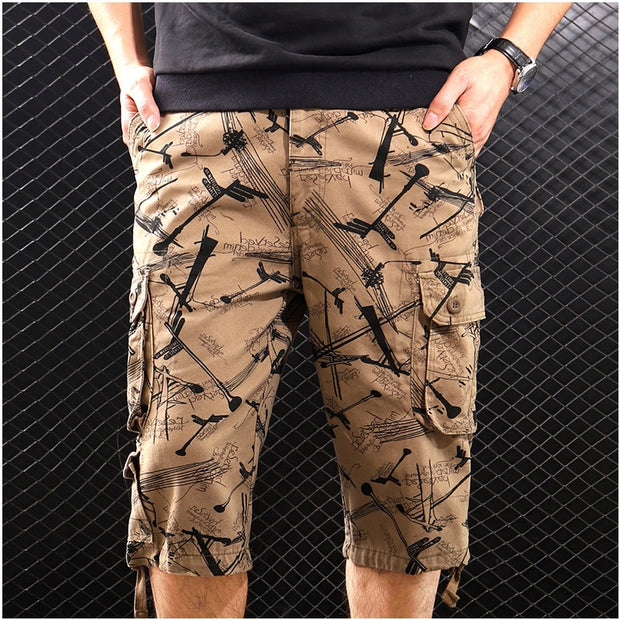 2019 Cotton Mens Cargo Shorts Fashion Camouflage Male Shorts Multi-Pocket Casual Camo Outdoors Tolling Homme Short Pants