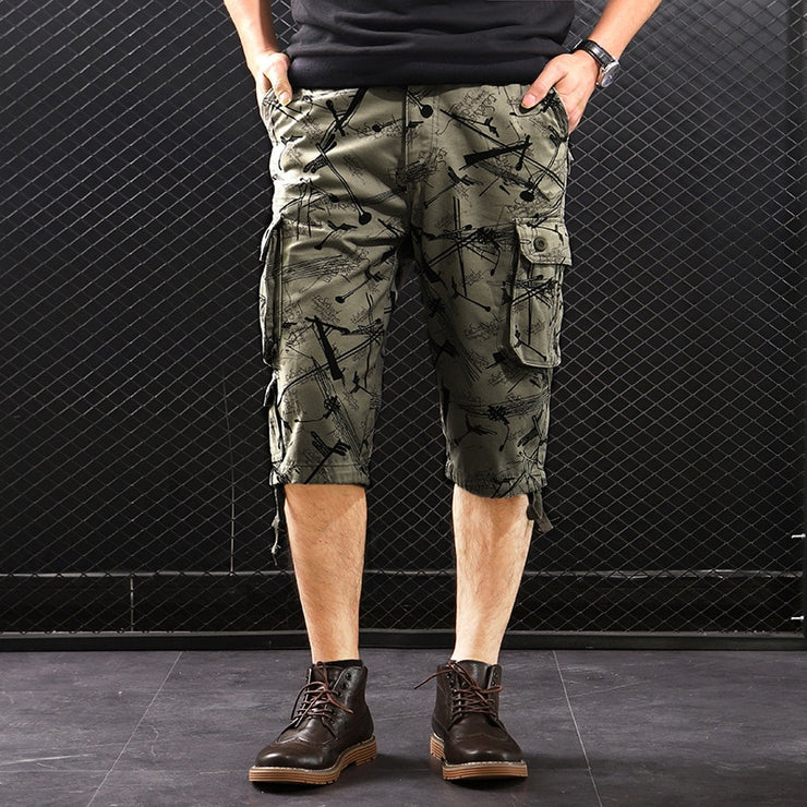 2019 Cotton Mens Cargo Shorts Fashion Camouflage Male Shorts Multi-Pocket Casual Camo Outdoors Tolling Homme Short Pants
