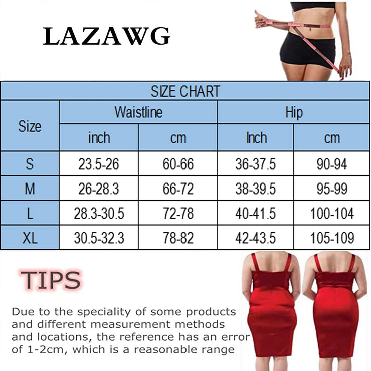 LAZAWG Butt Lifter body shaper firm belly control Shapewear High Waist Shorts Mid Thigh Slimmer Girdle Panties with Hook