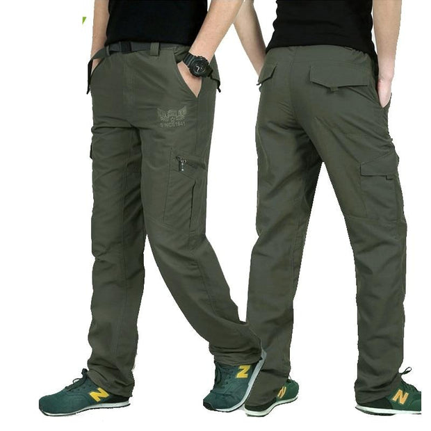 Men's Military Style Cargo Pants Men Summer Waterproof Breathable Male Trousers Joggers Army Pockets Casual Pants Plus Size 4XL