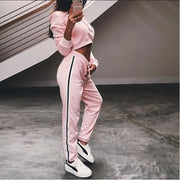 Ropa Deportiva Mujer Fall Clothes Hooded 2019 Two Piece Set Crop Top And Pants Tracksuit Women Suit Jogging Sport Matching Sets