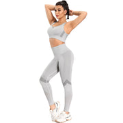 2 Piece Sports Set Women Seamless Yoga Set Workout Clothes Sports Suit Fitness Set Sports Bra High Waist Leggings Sportswear
