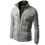 MRMT 2020 Brand New Men's Standing Collar Sweatshirts Body Repair  Cardigan for Male Fleece Inclined Pocket Jacket  Sweatshirt