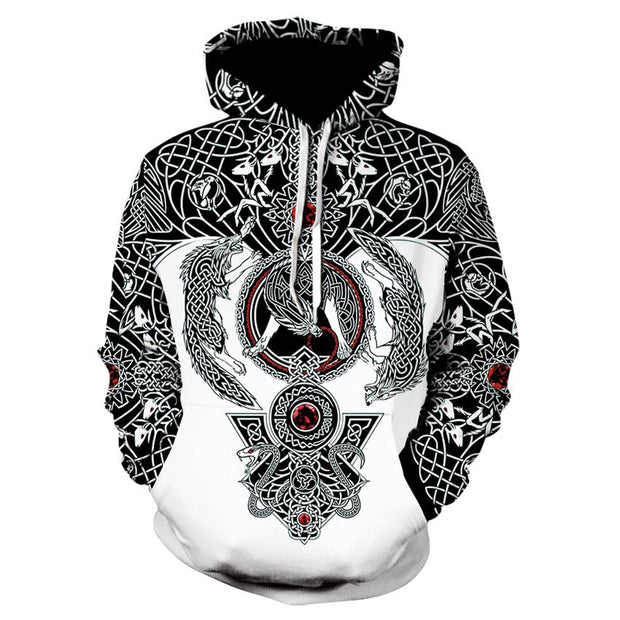 winter Men‘s hoodie of Tattoo 3D Printed Hoodies