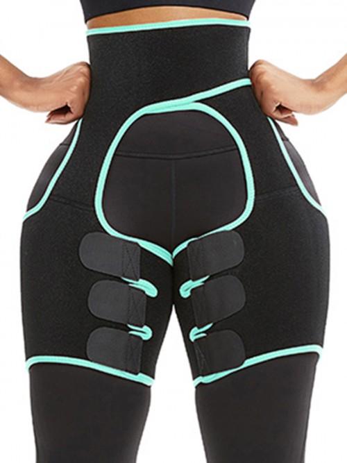 WomenThigh Trainer Light Green Sticker Cut Out Patchwork Firm Foundations - FIVE TIGERS 