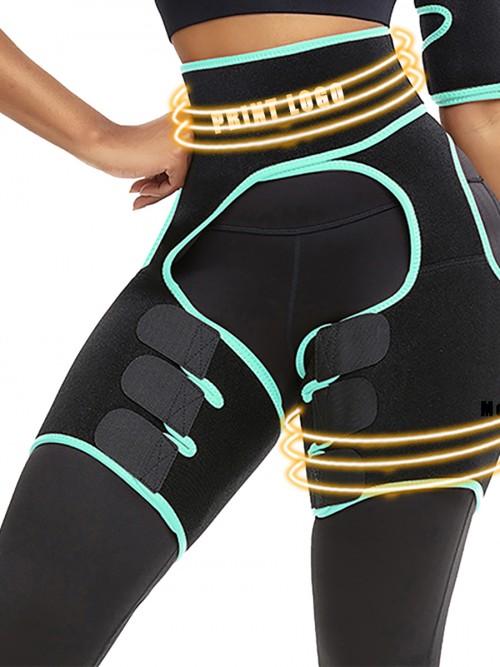 WomenThigh Trainer Light Green Sticker Cut Out Patchwork Firm Foundations - FIVE TIGERS 