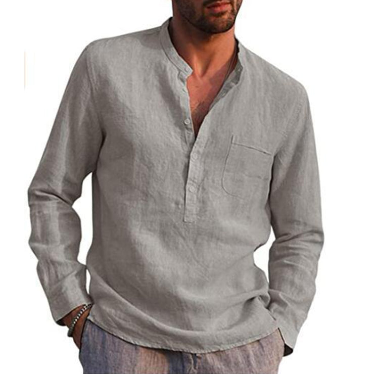 Men Cotton Long-Sleeved Shirts