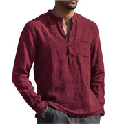 Men Cotton Long-Sleeved Shirts