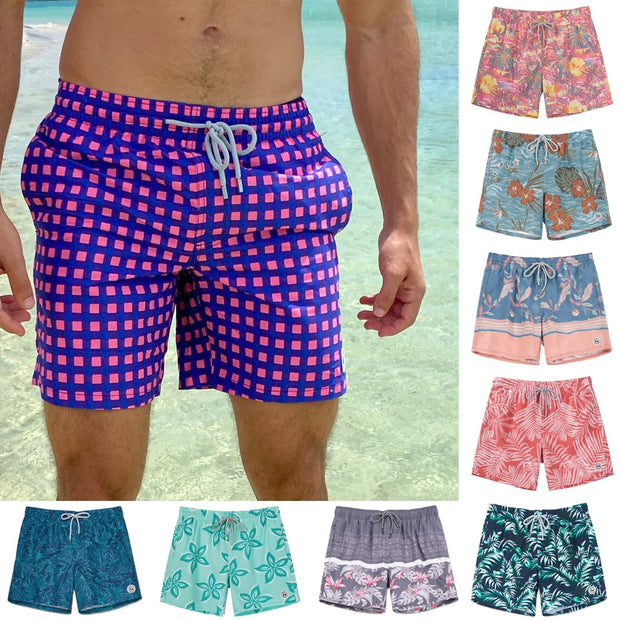 Mens Swim Shorts Quick Dry Beach Board Shorts