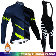 2024 Winter Thermal Fleece Set Cycling Mens Jersey Suit