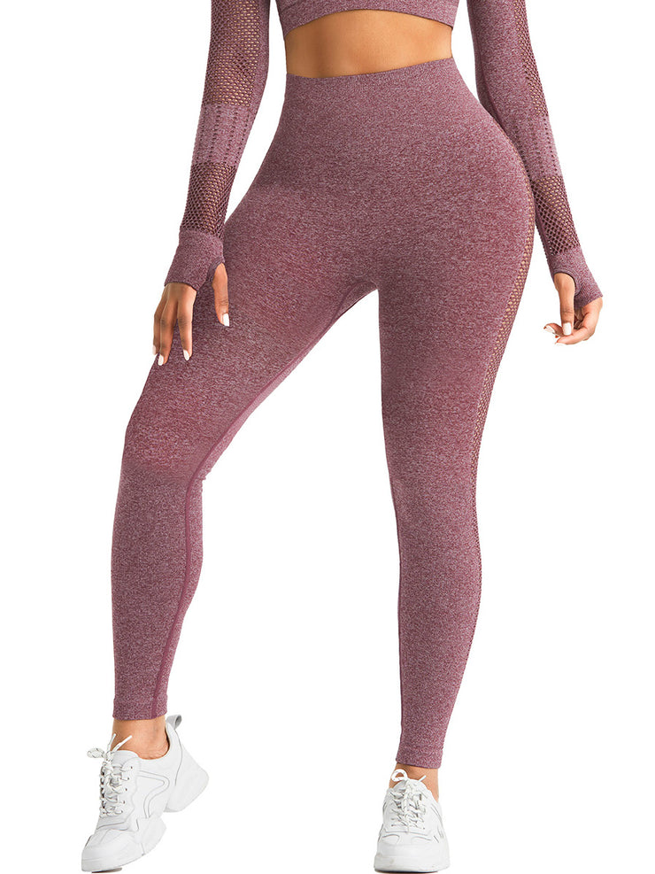 Women Skinny Black Mesh Patchwork High Rise Yoga Leggings