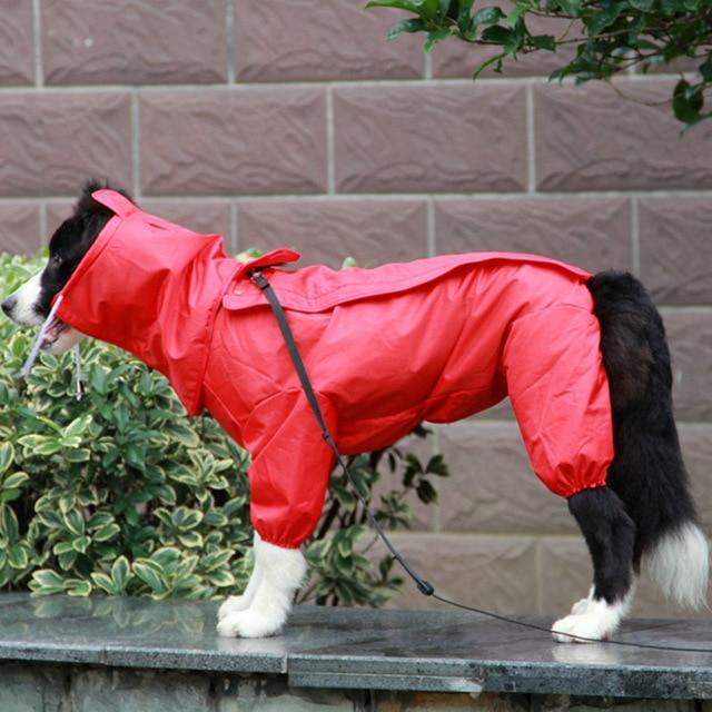 Pet Large Dog Raincoat Outdoor Waterproof Clothes - FIVE TIGERS 