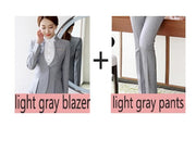 Women Uniform Elegant Business Pants Skirt Suits