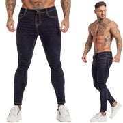 Men Elastic Waist Skinny Jean Pants