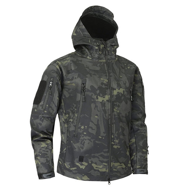 Men Military Tactical Jacket Waterproof Army Fleece Clothing