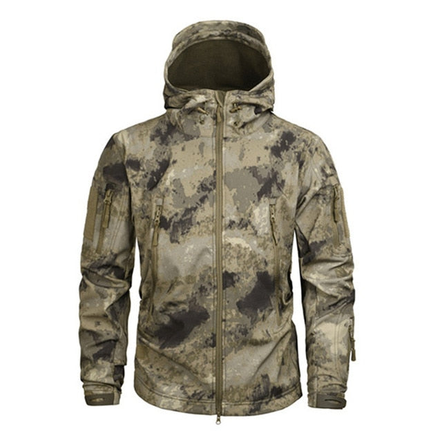Men Military Tactical Jacket Waterproof Army Fleece Clothing