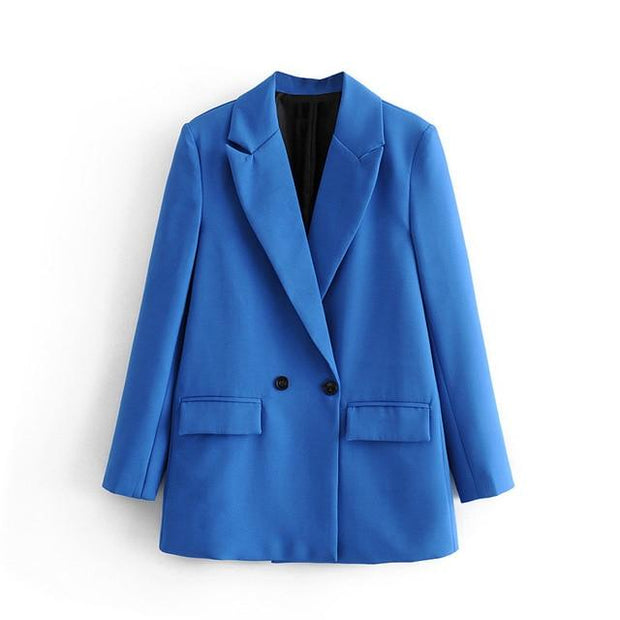 winter women's blazer jacket casual solid color - FIVE TIGERS 