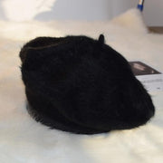 Autumn Winter 100% Wool Berets French Classic cap black - FIVE TIGERS 