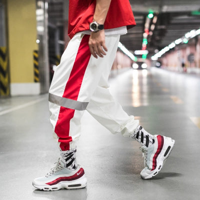 Reflective Mens Jogger Pants Hip Hop Streetwear