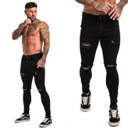 Jeans Men Stretch Ripped Pants  Skinny - FIVE TIGERS 