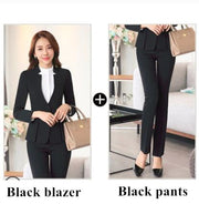 Women Pants Suit Plus Size Work Wear Office Ladies Long Sleeve