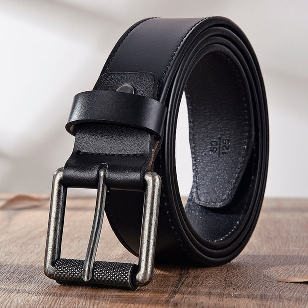 Men's Leather Belt Genuine Leather Belt Male Strap Luxury Pin Buckle