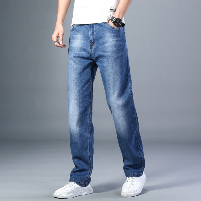 Men's Thin Straight-leg Loose Jeans  Pants