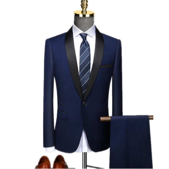 Male Groom Wedding Blazers High Quality Dress Jacket Coat Pants Vest
