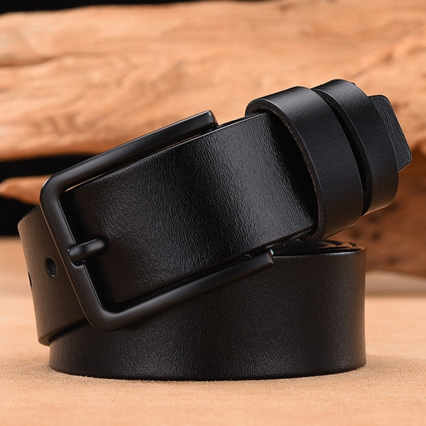 Men Genuine Leather Belts Strap Luxury Pin Buckle Casual Men's Belt