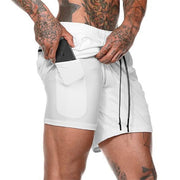 Running Shorts Men 2 In 1 Double-deck Quick Dry GYM Sport Shorts