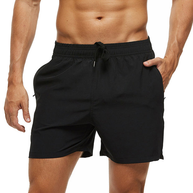 Mens Swim Trunks Quick Dry Beach Shorts with Zipper Pockets